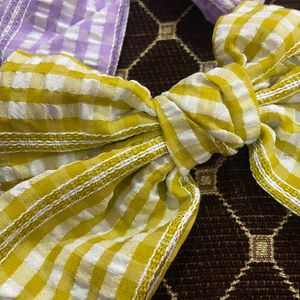 Gingham Big Size Hair Bow Pack Of 3