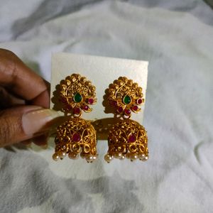 Antique Multi Colour Traditional Jhumka Earrings