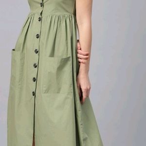 Patch Pocket Midi Dress