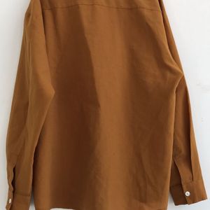 Aesthetic Mustard Shirt Baggy Affordable Price