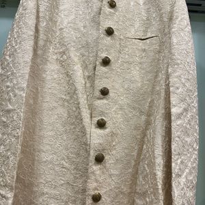 Chikankari Sherwani Wid Pant Of KORA Brand