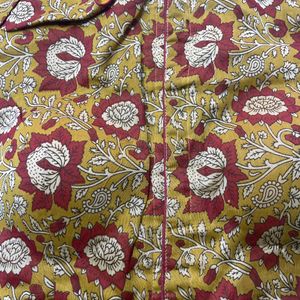 Boat Neck Kalamkari Blouse