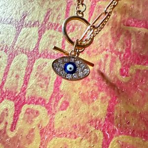 Gold Plated Evil eye Chain