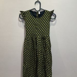 BLACK COTTON GIRLS FROCK