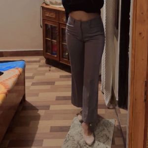 High Waist Grey Trousers