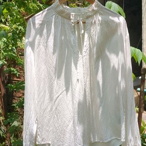 White Ruffled Blouse