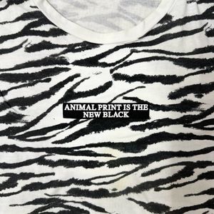 Animal Print Is The New Black Boxy Tee