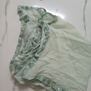 Stitched Pakistani Pastel Green Suit With Dupatta