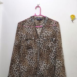 Leopard Print Top Bust 34-36 L-25