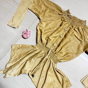 🌼Golden Cinched Waist Top For Women 🌼