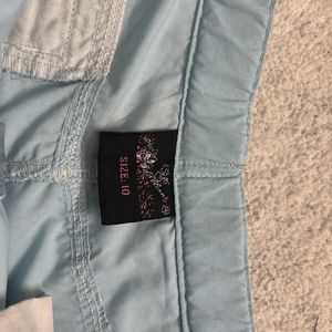 Light Blue Cargo Skorts