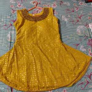 Yellow Sharara Dress