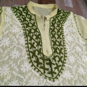 Chickenkari Sequence kurta