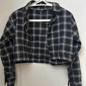 checker Cropped shirt