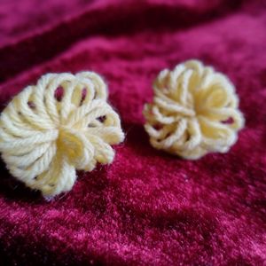 Wool Thread Earrings