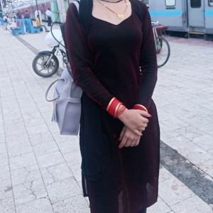 Wine Black Kurti