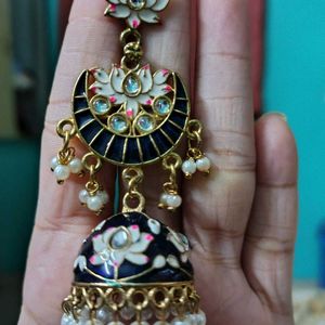 Navy Blue jhumkas