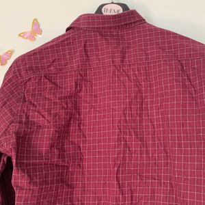 VANHEUSEN Red Checked Shirt ( Men)