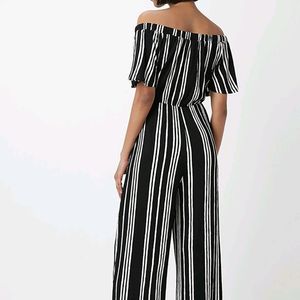 Pretty Black and White Striped Jumpsuit