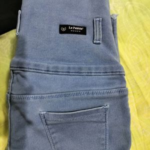 Black And Blue Denim Capri