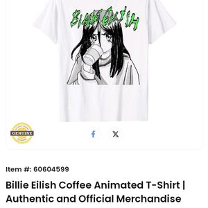 Clearance Sale Billie Ellish Anime T-shirt 🎀