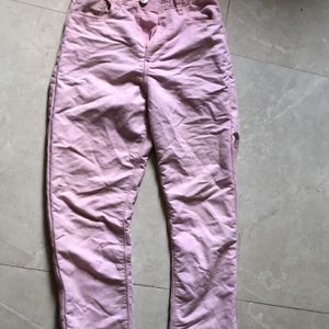 Straight Fit Pink Jeans