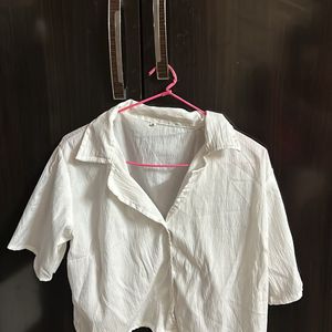 Crop White Shirt