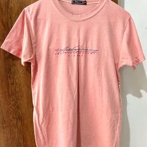 Peach Unisex Casual T-shirt