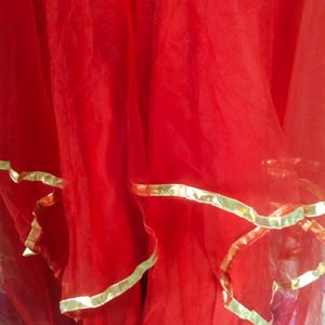 Red Sleeveless Gown