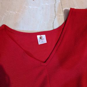 Casual Red Top , Size- XS, S