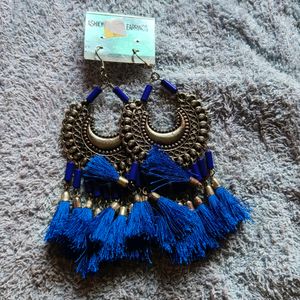 Chand Baliyan #earring With Silk Thread Tussle