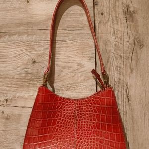 Y2k Red Bag Real Leather