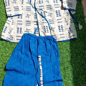 Boys Kurta Pjama Set Angrakha Pattern