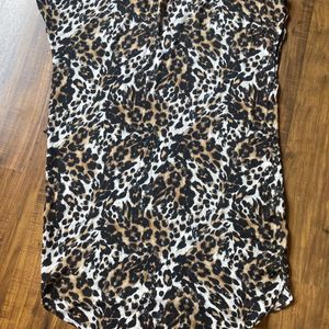 Leopard Print Long Shirt/Top