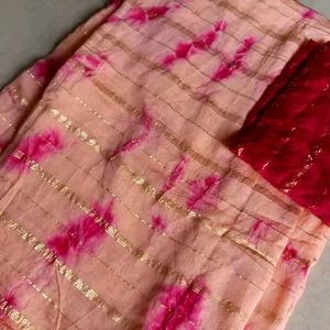 Viscose Shimmer Shibori Print Sarees