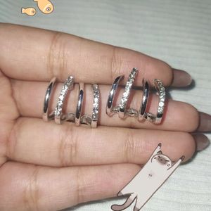 silver earrings