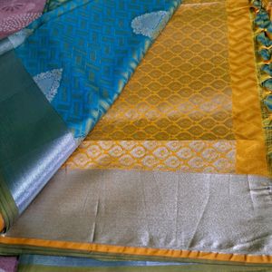 Embossed Pattu Saree