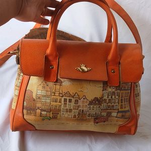 Vintage Print Handbag