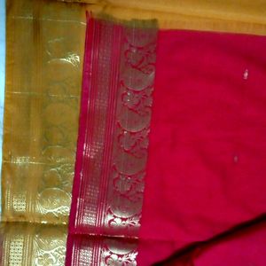 Red&Yellow Saree (W/O Blouse)