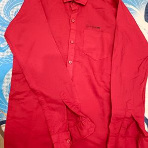 Dark Red Party Wear Shirt [L Size]