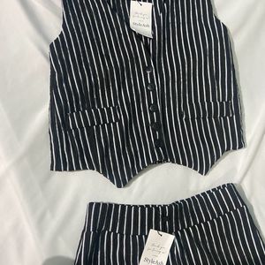 Vintage Stripes Corporate Vest Co-ords