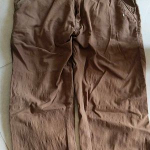 Brown Cotton Pant