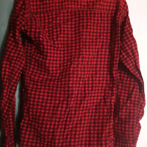 Boys Red Colour Checks Shirt