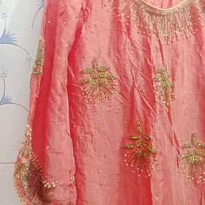 New Peach Gharara Set