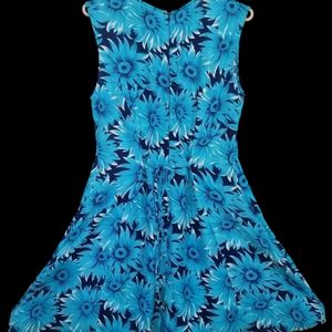 Blue Sunflower Dress