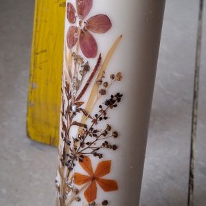 Pressed Dry Flower Candle