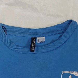 H&M Blue Boxy Top