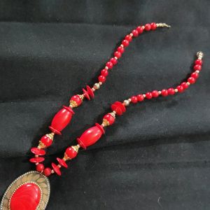 Red Marble Necklace.