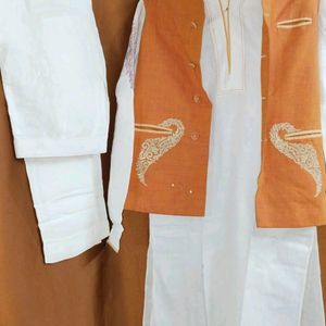 Kurta Pant With Sadri Hand Embroidery(lillon)