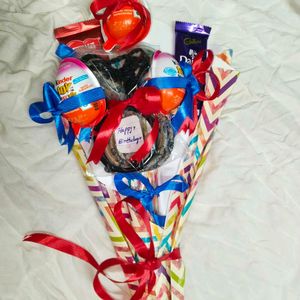 Handmade Kinder Joy And Chocolate Bouquet